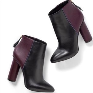 Cabi burgundy and black ankle boots - never worn!